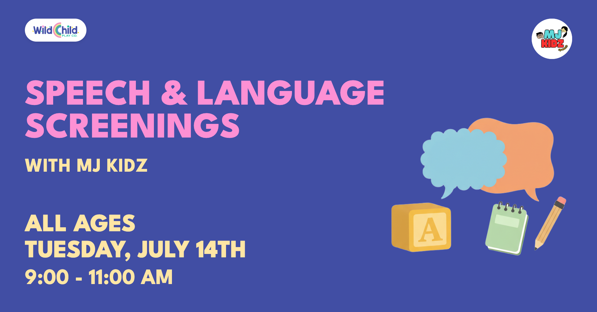 Speech & Language Screenings with MJ Kidz